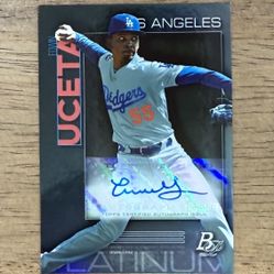 2020 Bowman Platinum EDWIN UCETA Top Prospect Autograph #TOP-30 Auto Dodgers