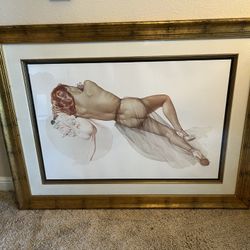 Alberto Vargas Ww2 Girl Pin Up Lithograph 