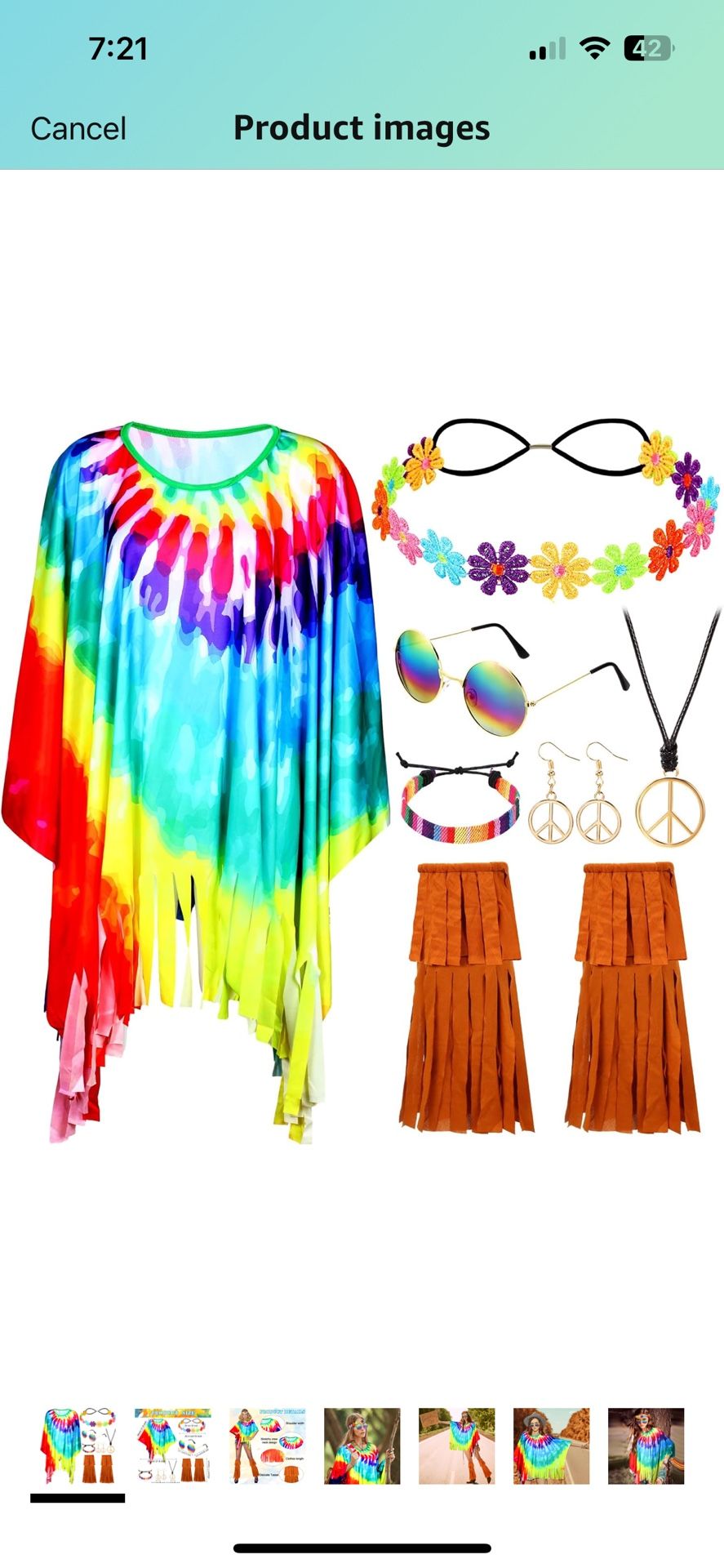 New 60s 70s Hippie Costume