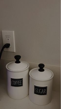 Coffee and sugar containers