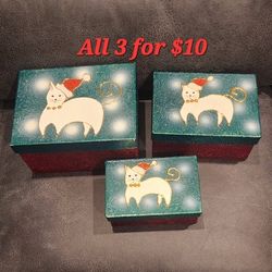 Cat Decor Boxes NEW READ DESCRIPTION 