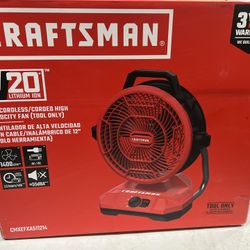 CRAFTSMAN 20V MAX* Cordless Fan, Tool Only CMXEFXA511214 NEW