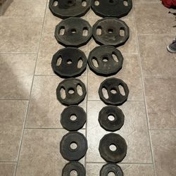 Iron Grip Urethane Olympic Weight Plate Set 255lbs