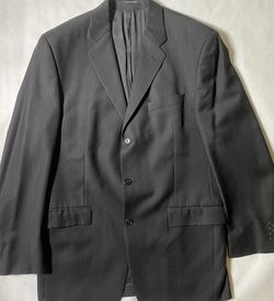 Calvin Klein 100% Pure Wool Black Jacket Blazer Suit