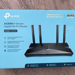 AX3000 4-Stream Gigabit WiFi 6 Router