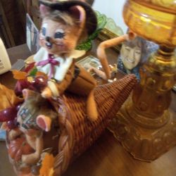 Vintage Annalee Dolls Thanksgiving Center Piece 