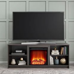fireplace tv stand for tvs up to 65, espresso