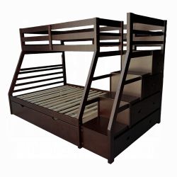 Furniture Twin Full Bunk Bed with Storage Ladder & Trundle No Mattress Dimensions 57W x 98D x 65H $300 EACH I have 2 (disassembling require)