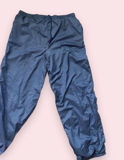 Blue Nylon Windbreaker Track Pants