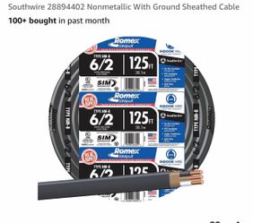 Southwire Romex SIMpull 6/2 NM-B Wire 125 ft