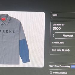 SUPREME 2-TONE WORK SHIRT