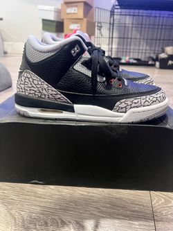 Authentic Retro Jordan 3 Black Cement Size 6Y