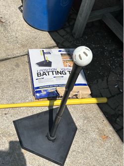 Primed 1 Position Youth Batting Tee With Wifle Bat & Ball