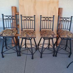 4 metal chairs
