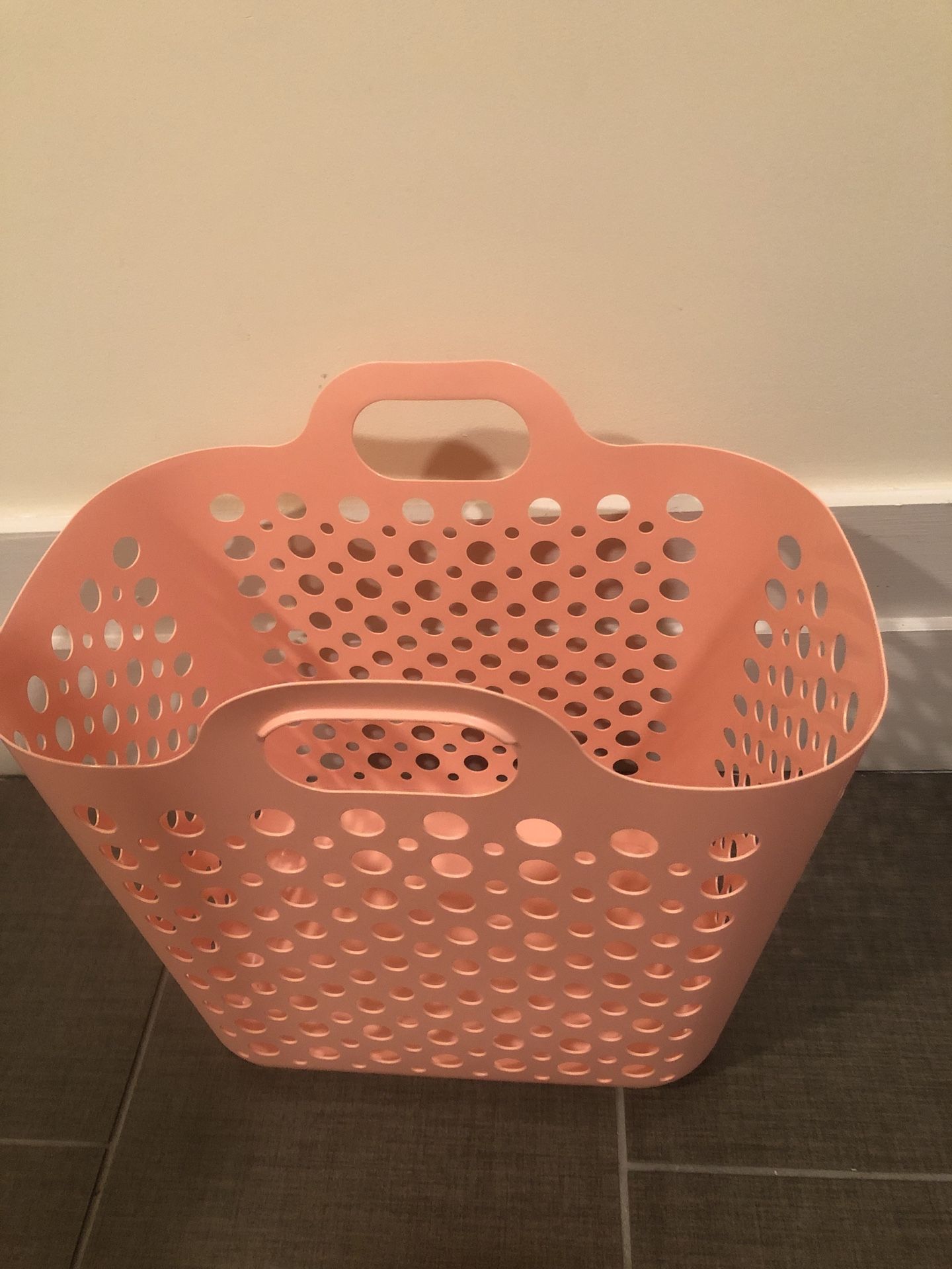 Ikea Slibb Flexible laundry basket, pink