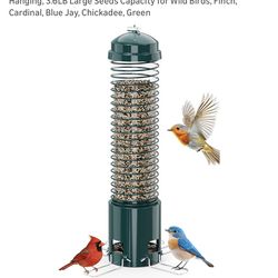 New in box!! Metal Bird Feeders for Outdoors Hanging, 3.6LB Large Seeds Capacity ( black
