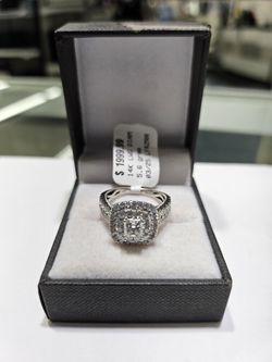 Diamond Cushion Ring 14k