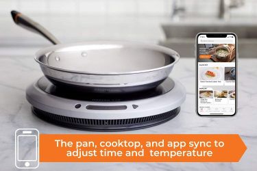 Hestan Cue Precision Cooking Smart Induction Cooktop and Stainless Fry Pan