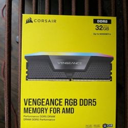 Corsair Vengeance RGB 32GB (2 x 16GB) DDR5-6000 Dual Channel Desktop Memory Kit - New/Sealed