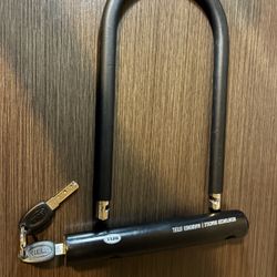 Bell U-Lock Bike Lock – Hardened Steel, Keys Included