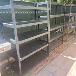 3 Shelf De Metal Y Madera