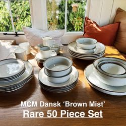 Rare MCM Dansk 50 Piece Dish Set