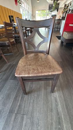 Wood Dining Chair with Upholstered Seat