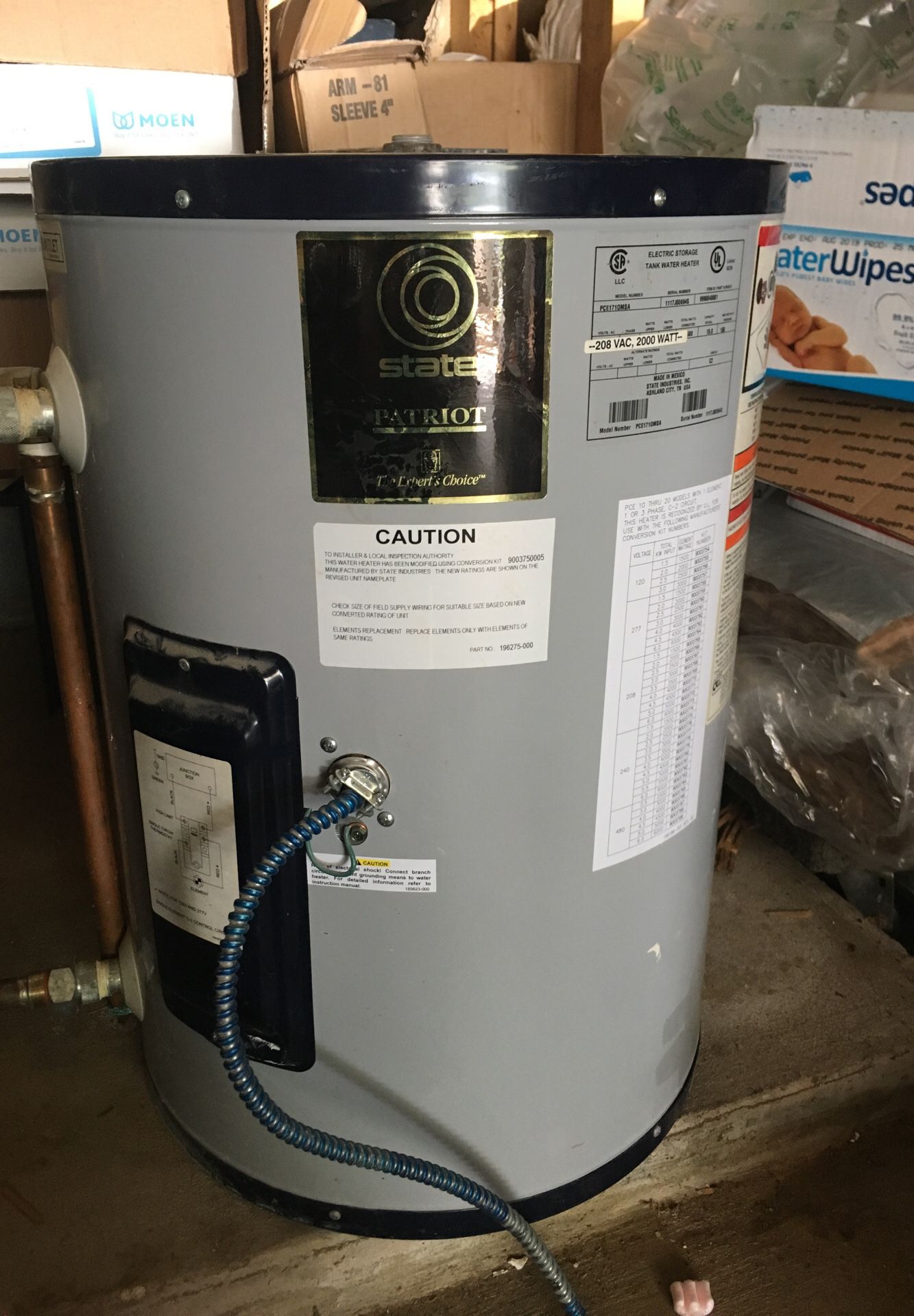 15gal commercial water heater