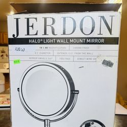 JERDON Halo Light Wall Mount Mirror