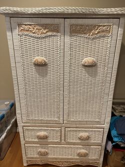 Pier 1 wicker armoire/wardrobe from The Jamaica Collection