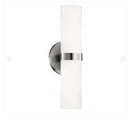 KUZCO Milano 15-in 1 Light 17-Watt Brushed Nickel Integrated LED Wall Sconce Wall Light - New