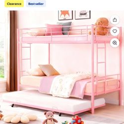 Pink Bunk Bed With Pull Out