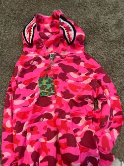 BAPE Pink Camo Shark Full Zip Hoodie