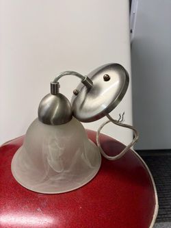 Brushed Nickel Pendant Light with Frosted Glass Shade