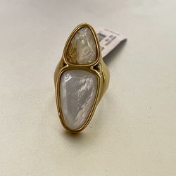 Size 7 Kendra Scott Cocktail Ring Gold Tone 