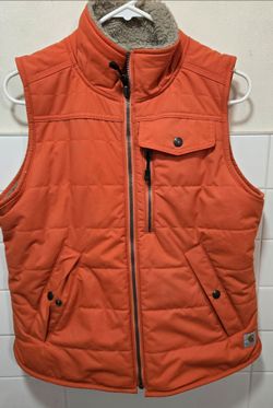 Carhartt Women's Reversible Sherpa Padded Vest - Orange / Khaki (Excellent Condition)