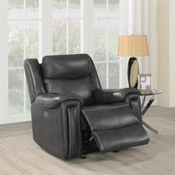 New Top Grain Real Leather Glider Recliner chair With Power Recliner