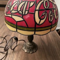 Stained Coca Cola lamp 