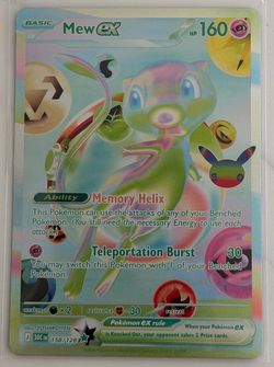 Mew EX 158/128 Futuristic Rare 30th Celebration Pokemon Card