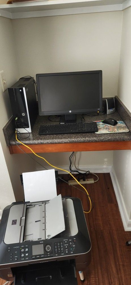 Desktop Computer , Printer And Ink Cartridges