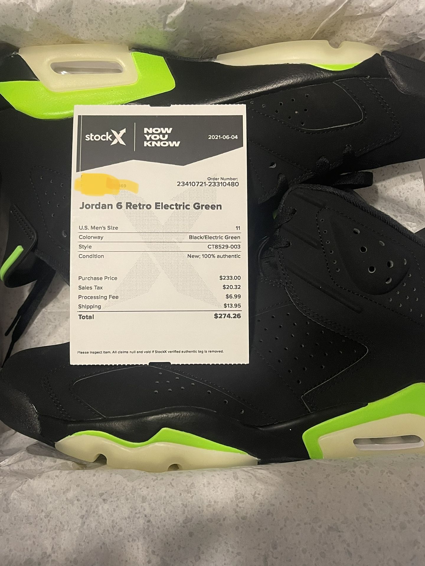 Jordan Retro 6 $240