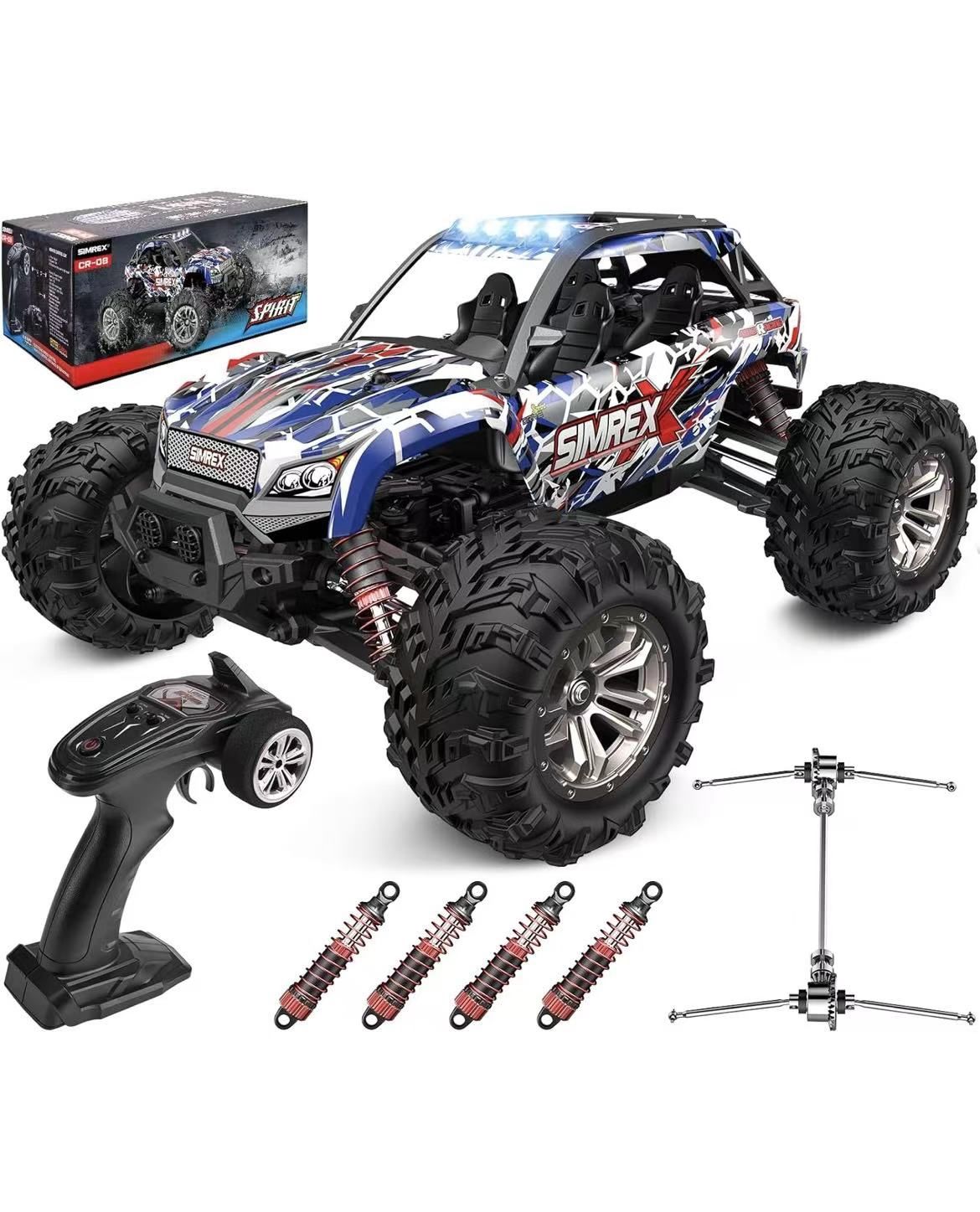 1/16 Scale Hobby RC Car, 36 KPH High-Speed 4WD RC Truck, 2.4 GHz Remote Control Car, All-Terrain Electric Vehicle, 4X4 Remote Contral Moster Truck