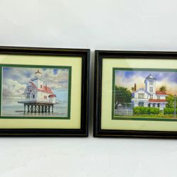 2 Piece Mark Sherman Framed Prints Roanoke Lighthouse Cape Cod Store