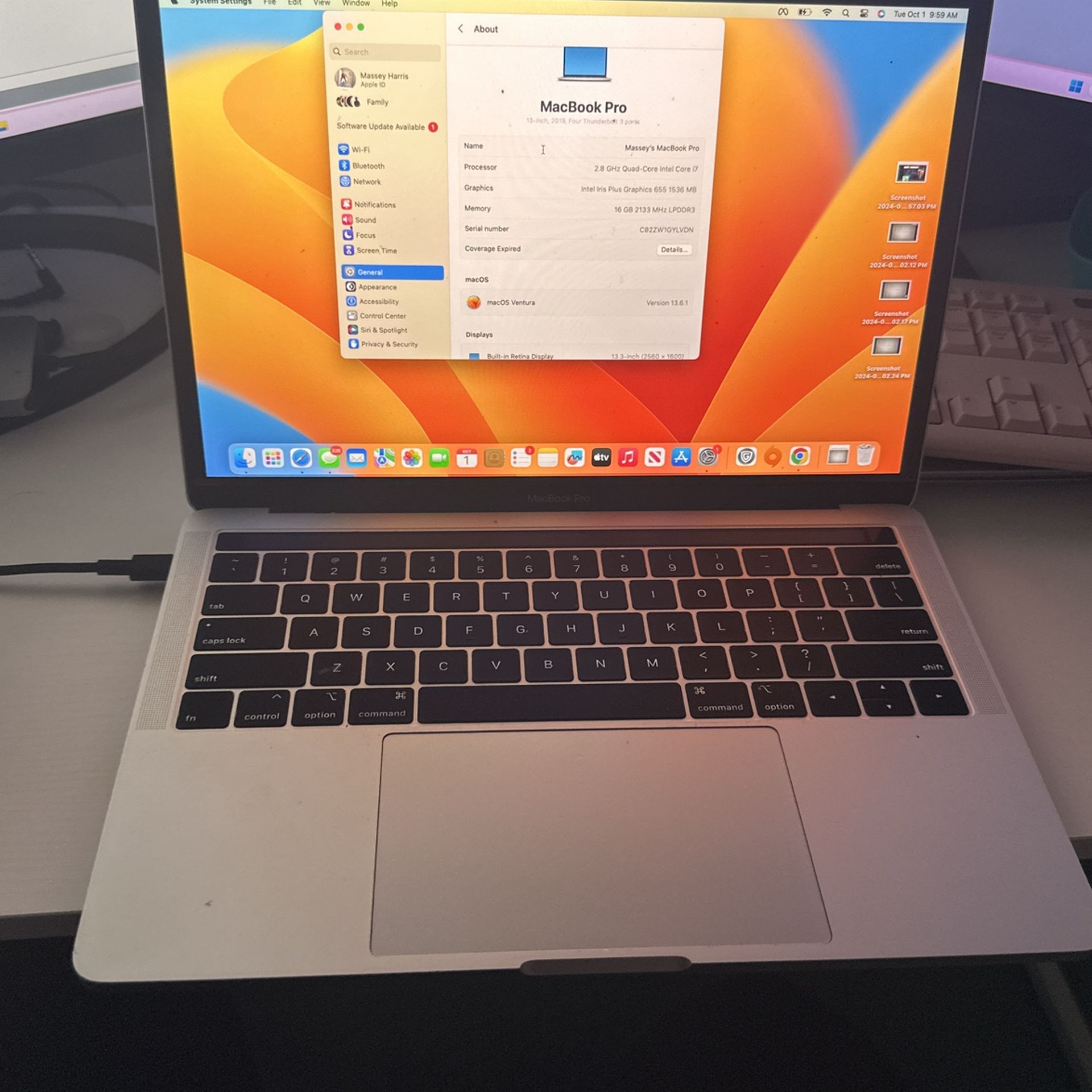 Macbook Pro 13 inch 2019