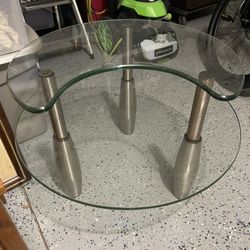 American Signature 2-Tier Glass Table