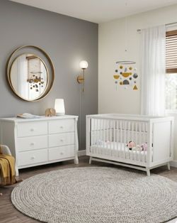 Dresser and crib