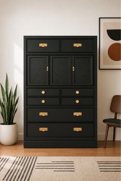 Deep green large dresser / cabinet / armoire