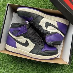 Air Jordan 1 “Court Purple” Size 10M Lightly Worn Brings Box