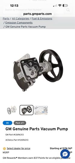 Silverado 2021 vacuum pum