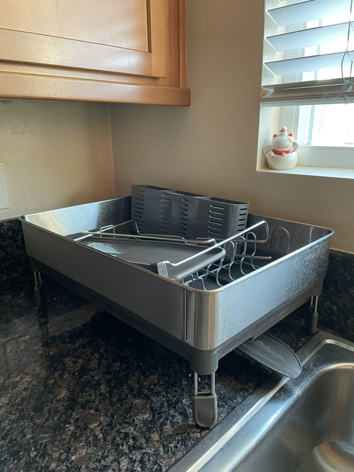 Simplehuman Steel Frame Dish Rack with Wine Glass Holder for Sale in San  Diego, CA - OfferUp